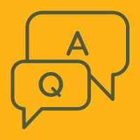 question and answer speech bubbles