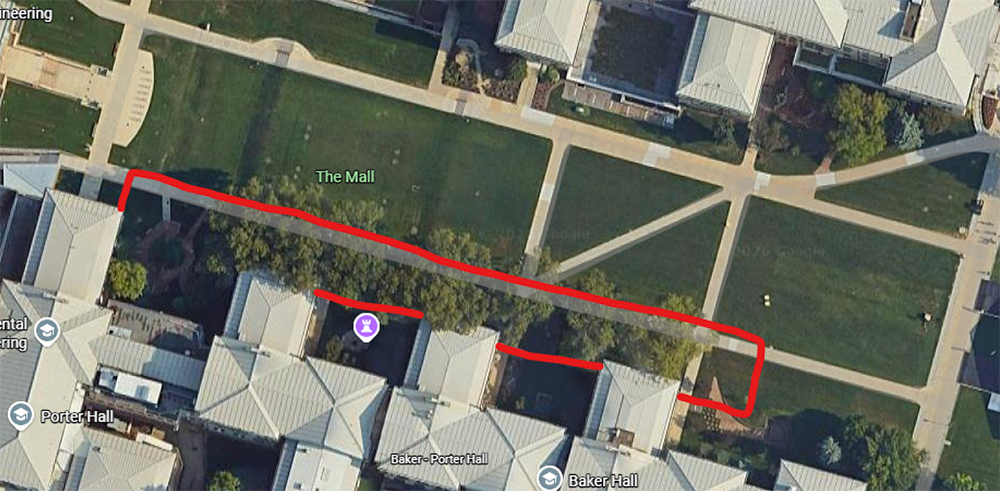 map showing the location of project fencing
