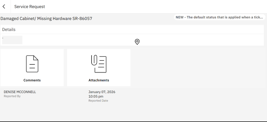 screenshot of comments page