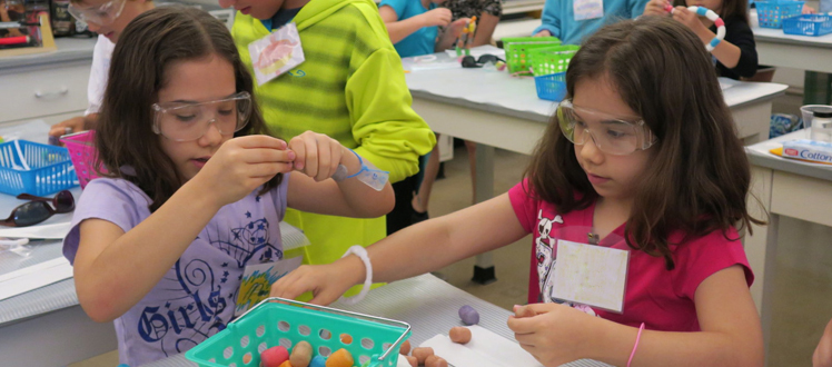 Students participating in a workshop