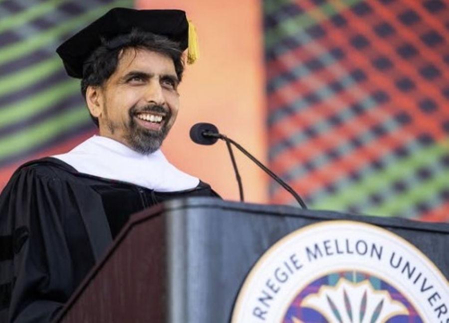 Sal Khan speaking at CMU graduation