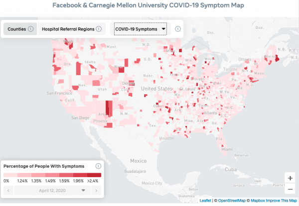 Facebook Covid Map