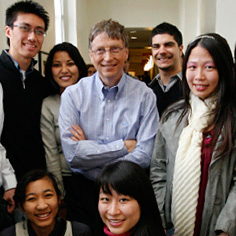 Bill Gates with Gates Millennium Scholars