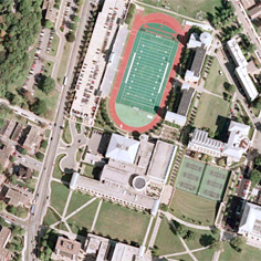 Aerial photo of campus