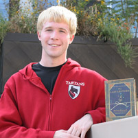 Tyler Hedrick (CS'14) on the Randy Pausch Footbridge