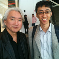 Michio Kaku with CMU's Pei Zhang