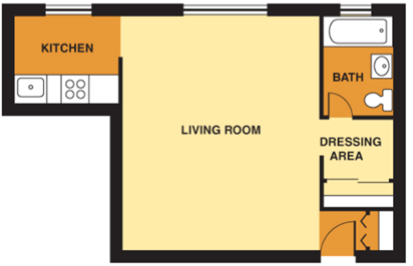 Fifth Neville studio floor plan
