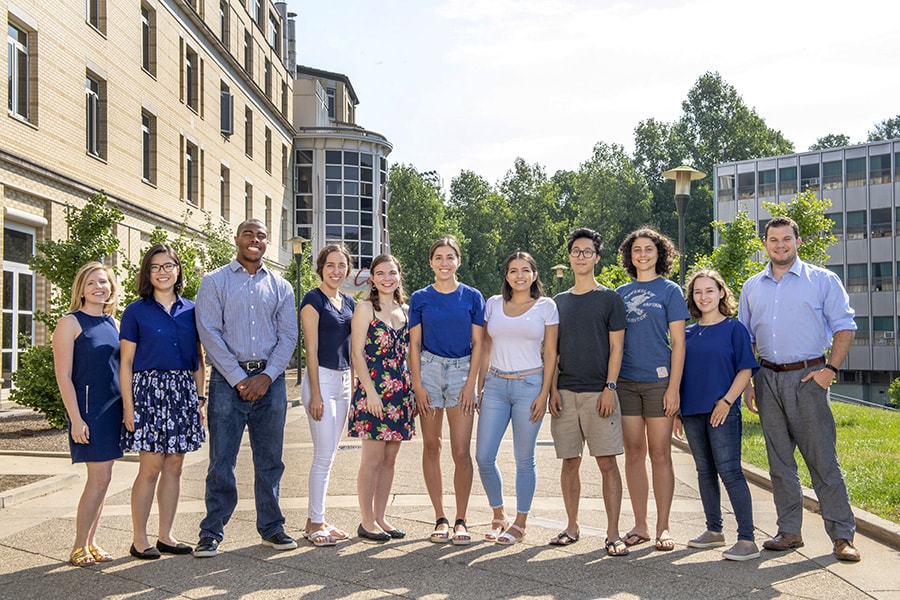 Photo of a group of students smiling and laughing