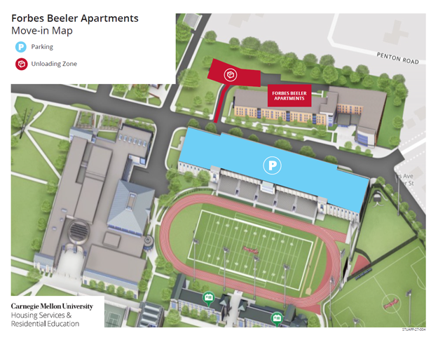 Forbes Beeler Upperclass Move-In Map