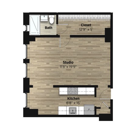 Fairfax studio layout