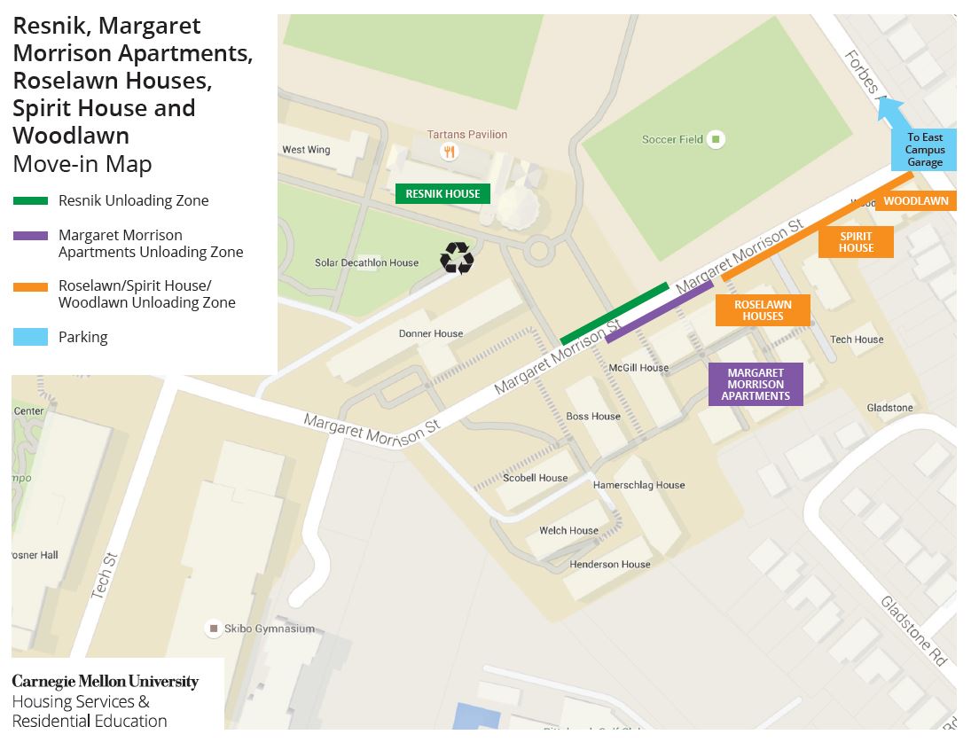 Resnik, Margaret Morrison Apartments, Roselawn Houses, Spirit House and Woodlawn Move-in Map