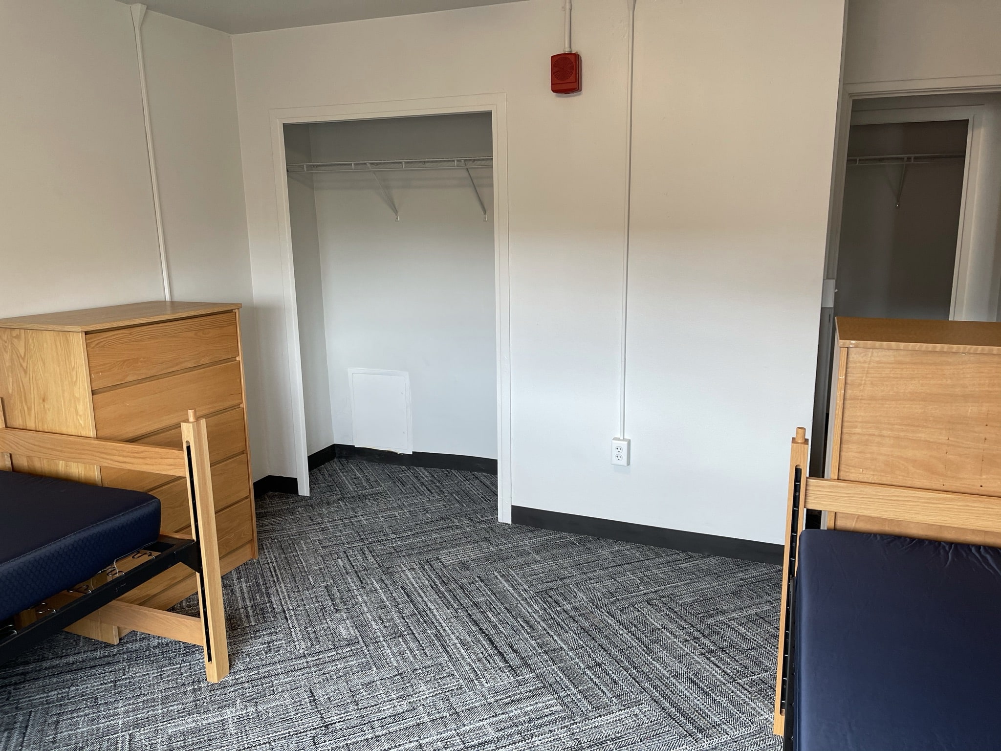 Fifth Neville Apartments Bedroom - dresser, shared closet and dresser