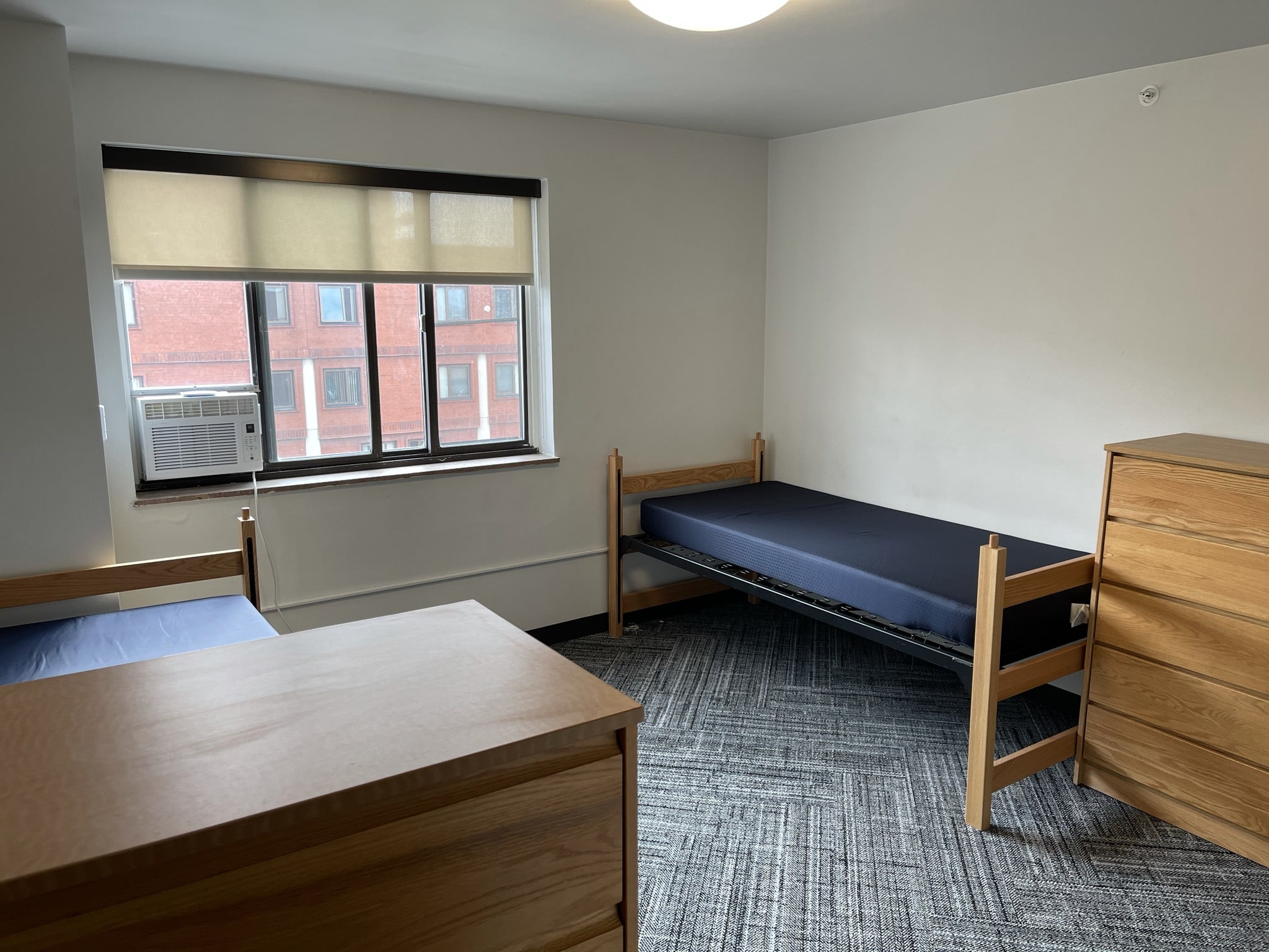 Fifth Neville Apartment Double Bedroom - dresser, bed, window, bed and dresser