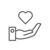 icon of hand holding heart