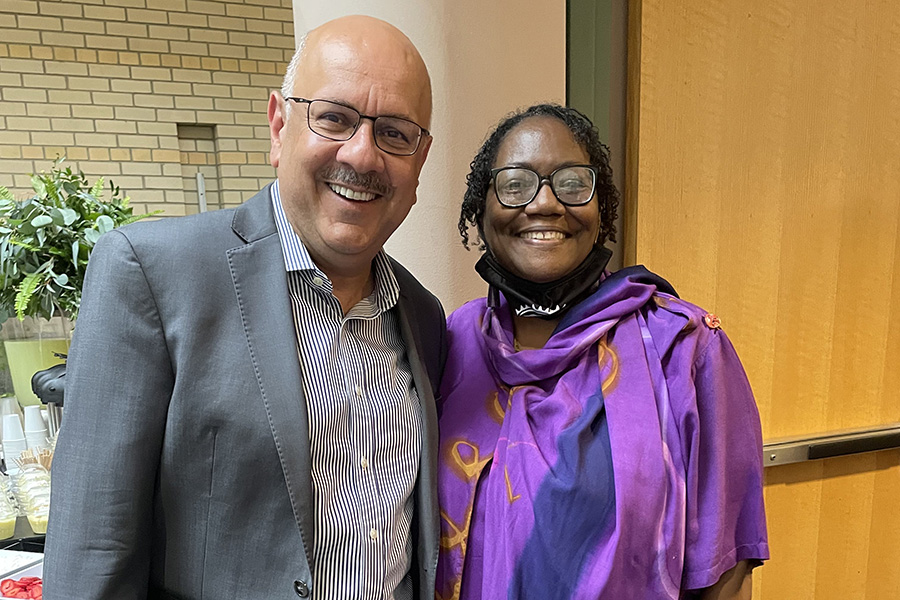 Farnam Jahanian and Syl Smith at Juneteenth Welcome Reception