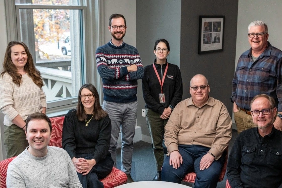 Members of the Learning and Development team gathered in a group
