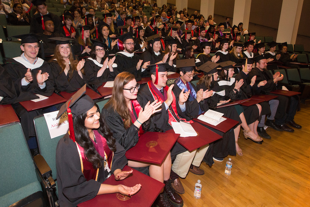 Class of 2019 English graduates after receiving diplomas.