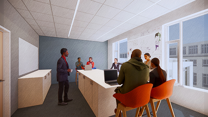 Rendering of learning space