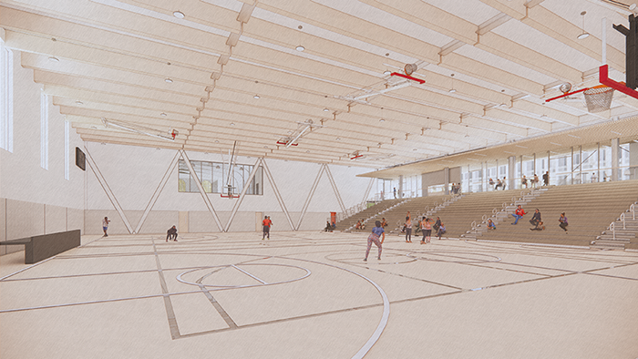 athletics space rendering