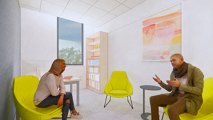 rendering of therapy space
