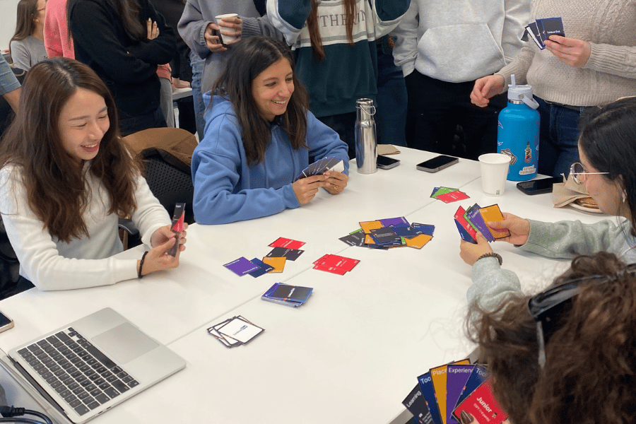 Students at the Creative Leadership Game showcase