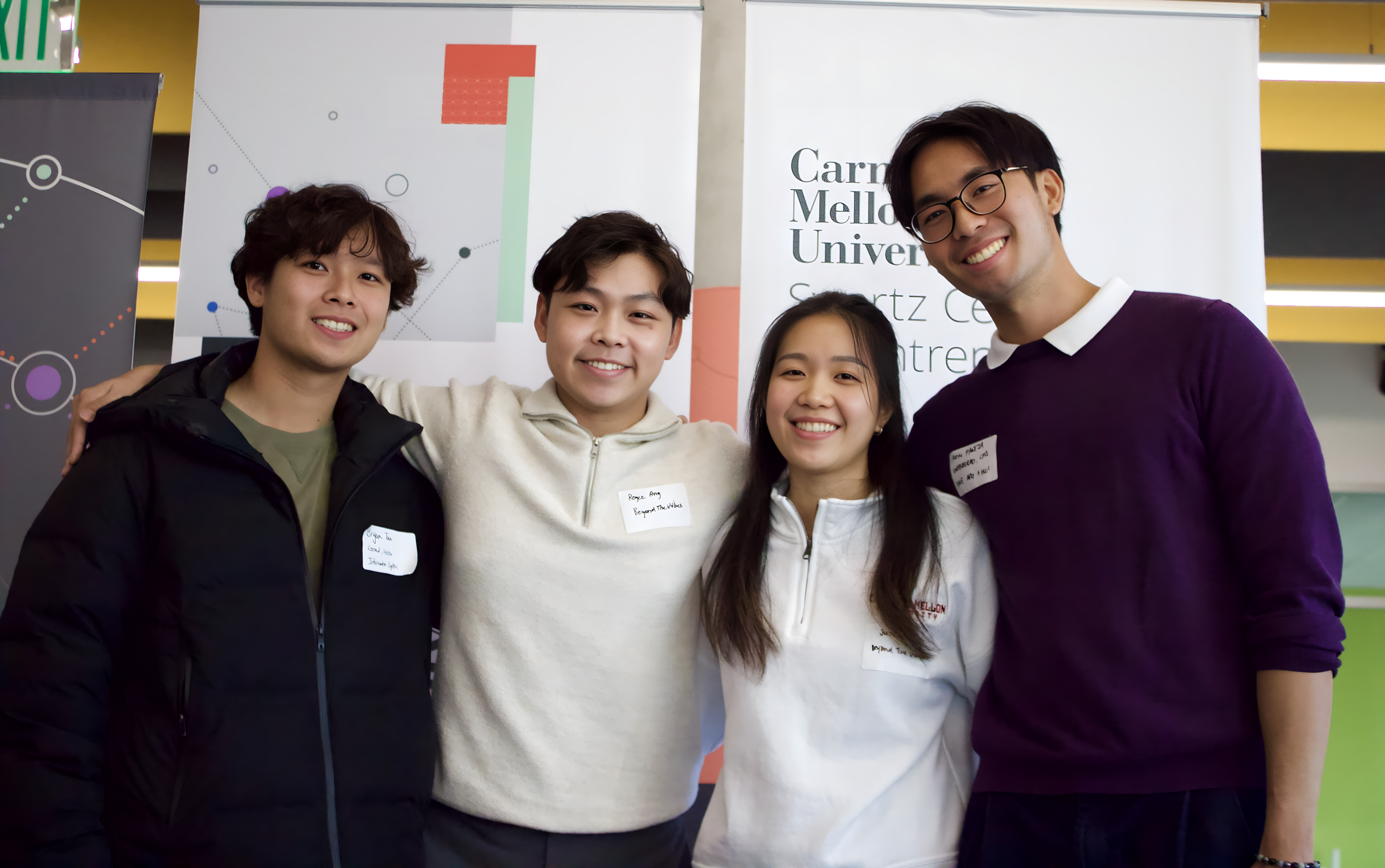 team presenting at hack-a-startup