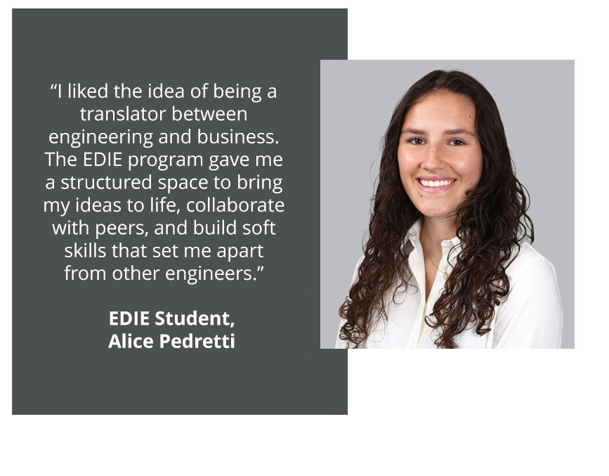 image of student Alice Pedretti giving a testimonial
