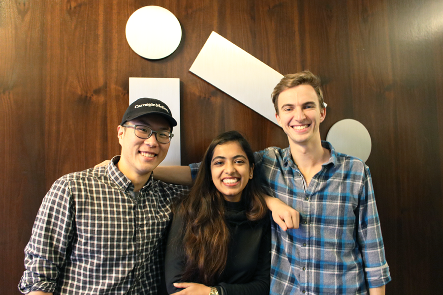 David Lin, Seema Bansal, and Robert Halvorsen of Team Droopy