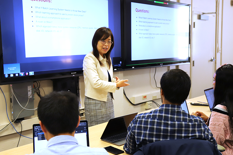 Catherine Fang in her classroom