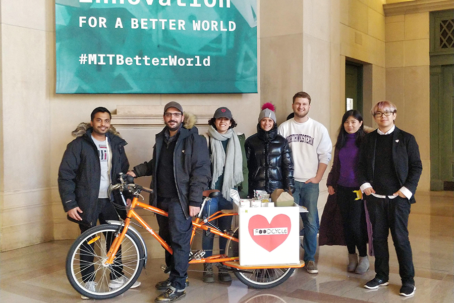 Brian Xiao and Matthew Dworman (MIIPS '19) with their MIT and NW group