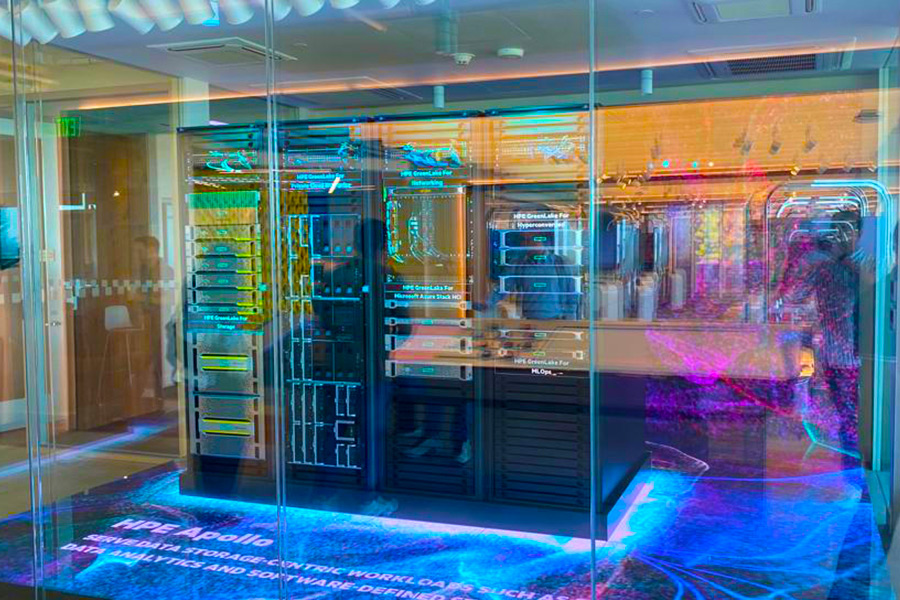 server room tech with vibrant colors