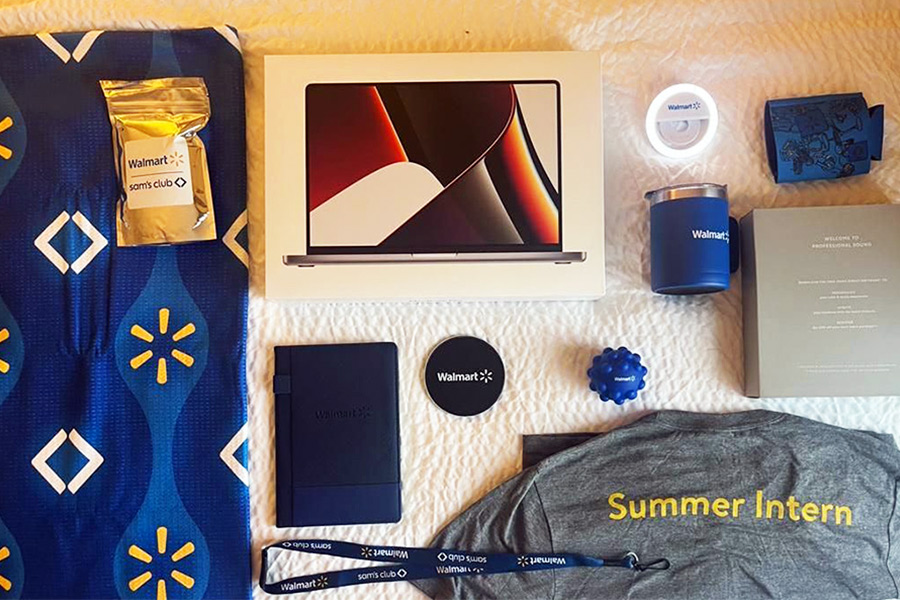 smrithi welcome package from internship at Walmart