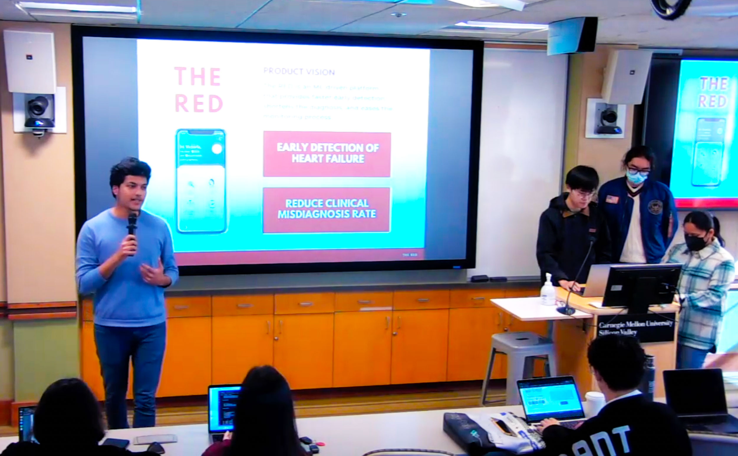 utkarsh the red presentation in classroom
