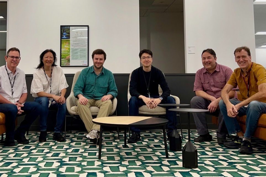 Gabriel Benbunan (MIIPS ‘26) with his colleagues at Canon USA.