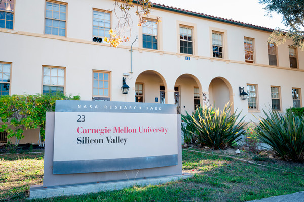 CMU Silicon Valley sign outside of building