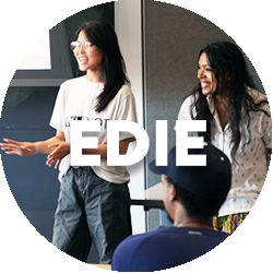 students presenting their edie final presentations
