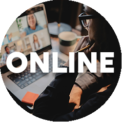 student on a laptop computer taking an online course