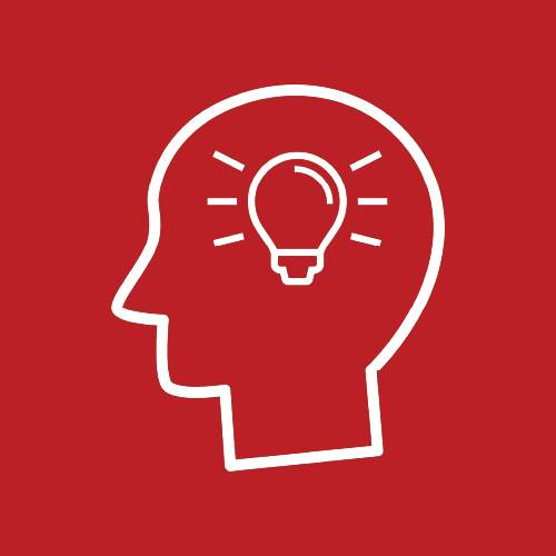 a logo of a head with a light bulb