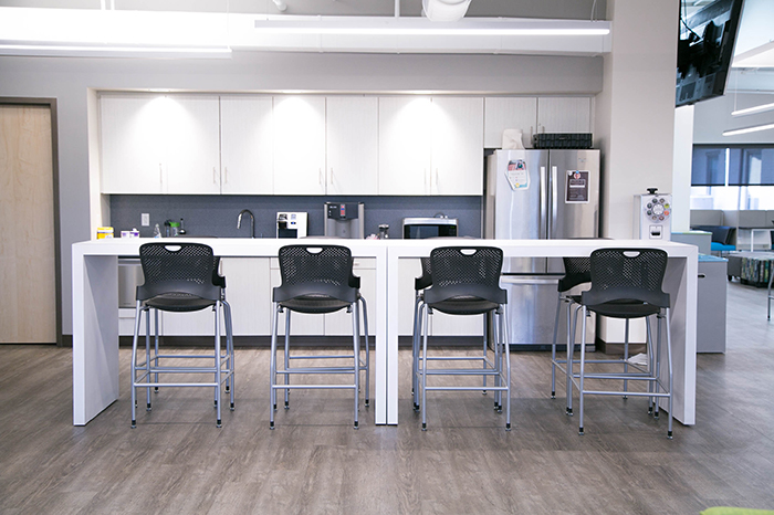 Kitchen area of student floor 