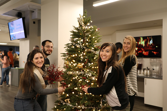 decorating the tree