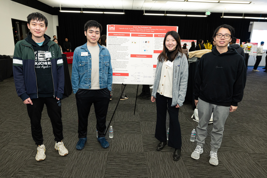 INI students in front of their poster