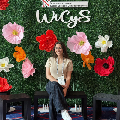 A picture of Heybatova during the WiCyS conference