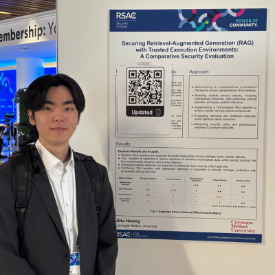 Jihu Hwang presenting his poster at RSAC
