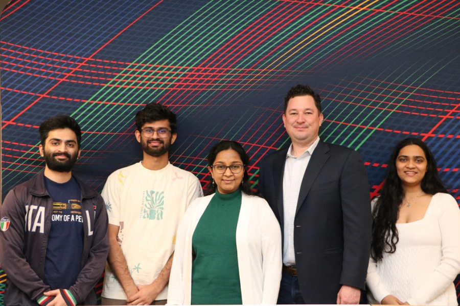 Amy Rambhia with Daniel Carr and the Peer Career Consultants