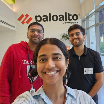 Students touring the Palo Alto Network offices.