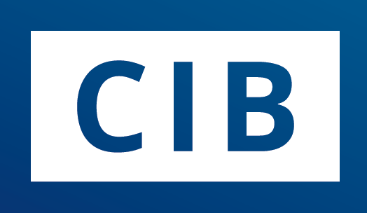 Blue rectangle with CIB in the middle