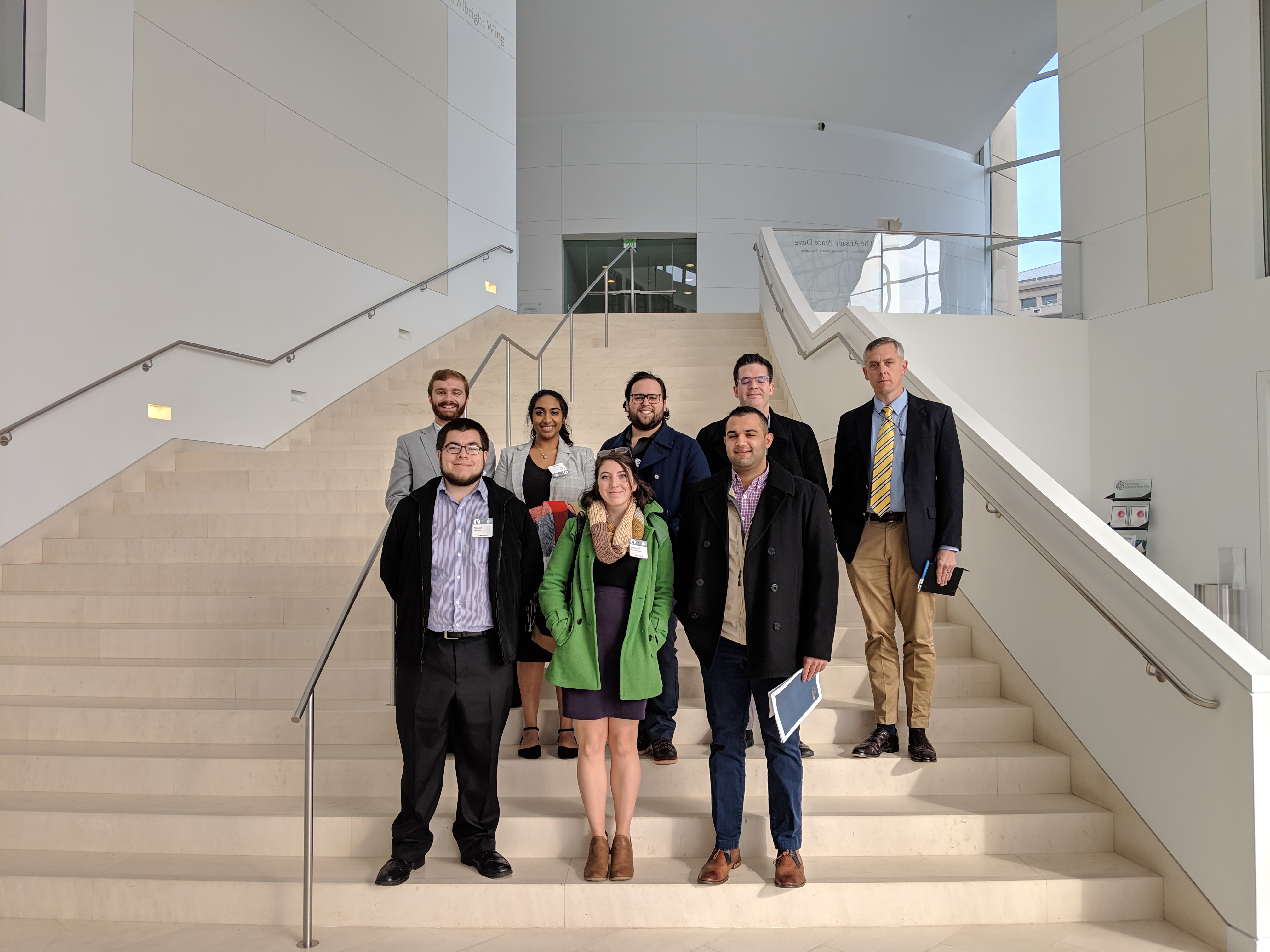 Students met with experts at the United States Institute of Peace.