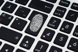 thumbprint on computer keys