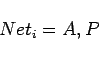 \begin{displaymath}Net_i={A, P}\end{displaymath}