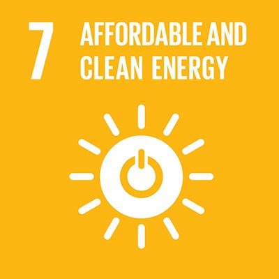Affordable and clean energy graphic for the CMU Sustainability Initiative